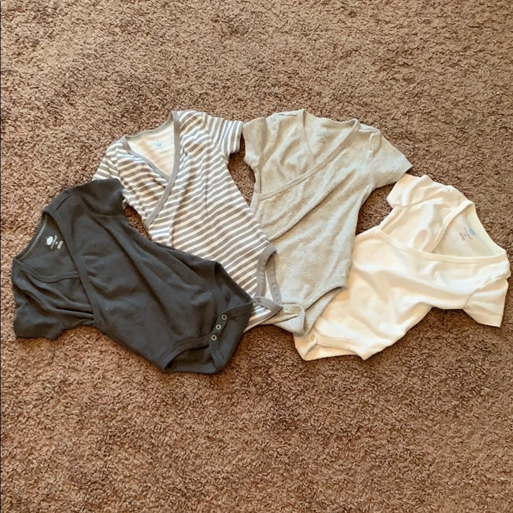 Set of 4 Wrap Style Onesies